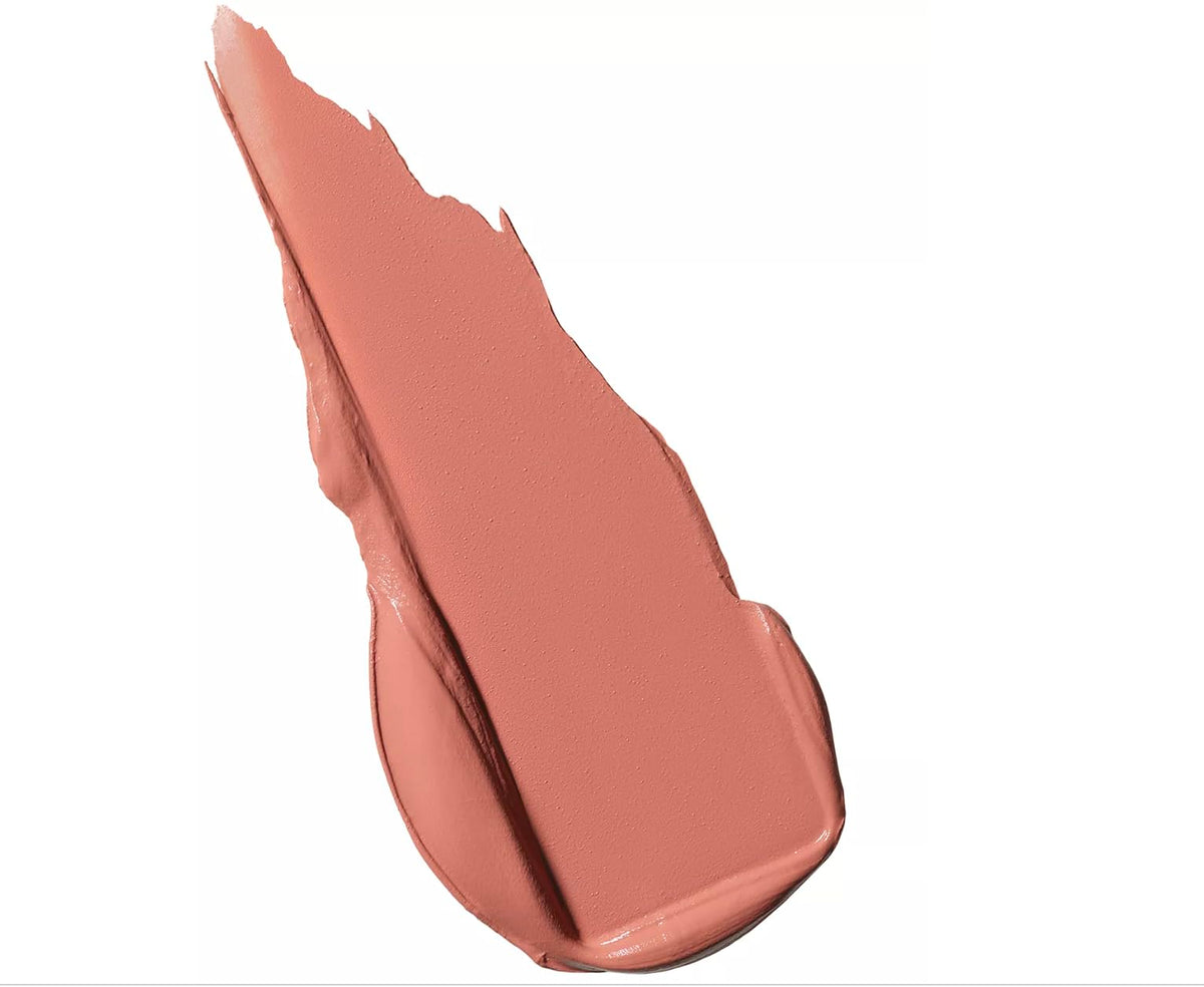 MAC Macximal Silky Matte Lipstick Honeylove-rose on lips with nourishing, comfortable wear