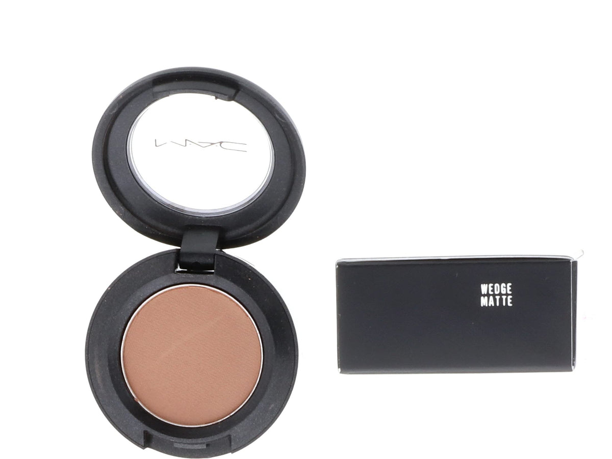MAC matte eye shadow WEDGE packaging close-up highlighting the compact design.