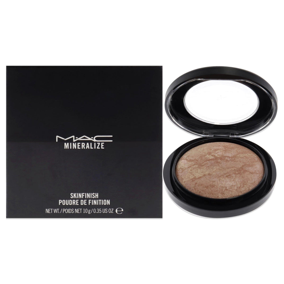 MAC Mineralize Skinfinish Soft and Gentle powder bottle for subtle facial radiance.