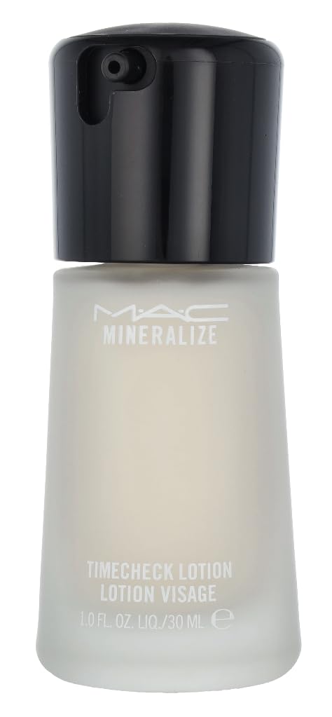 MAC Mineralize Timecheck Lotion applied as part of daily skincare routine for smoother prep.