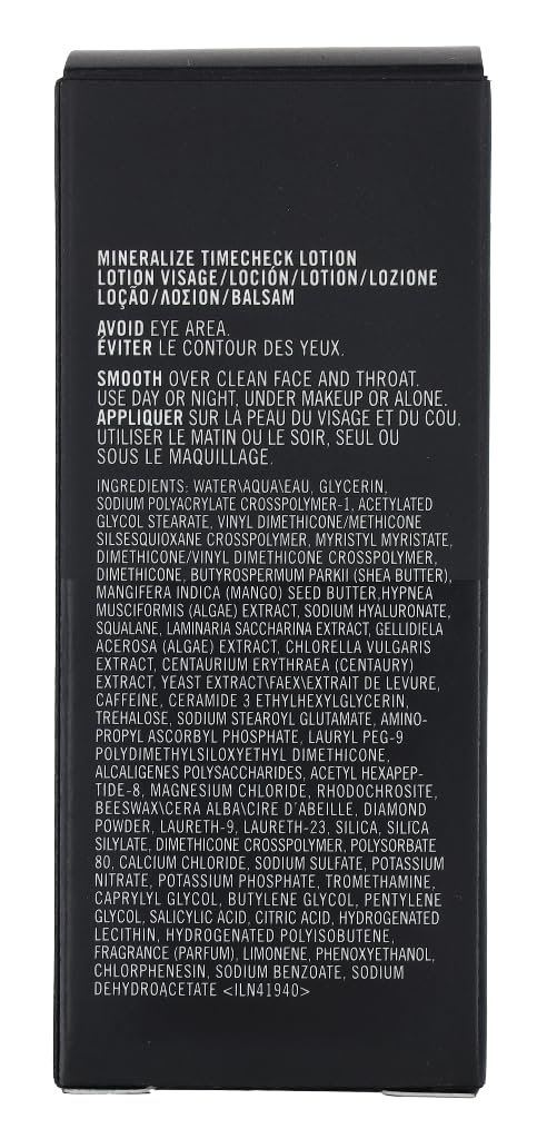 MAC Mineralize Timecheck Lotion being massaged into the face for an even look.
