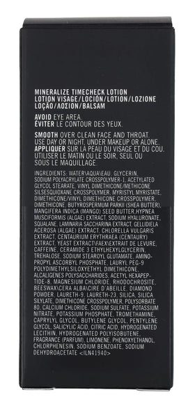 MAC Mineralize Timecheck Lotion being massaged into the face for an even look.
