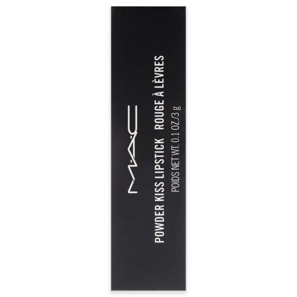 MAC Powder Kiss Mull It Over lipstick detail under light showcases texture.
