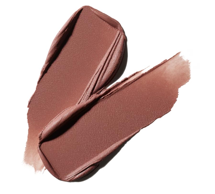 MAC Powder Kiss Lipcolour Taken packaging highlights lightweight, long-wear formula