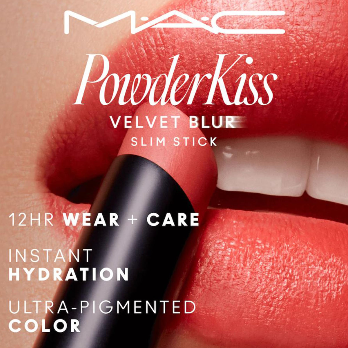 Smooth lip stroke with Velvet Blur Slim Stick for even color.