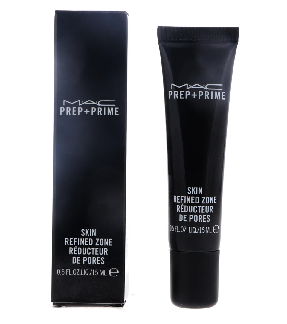 MAC Prep and Prime Skin Refined Zone bottle cap close-up for travel-friendly priming.