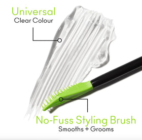 MAC Pro Locked Brow Gel Dual-Brush in use for shaping
