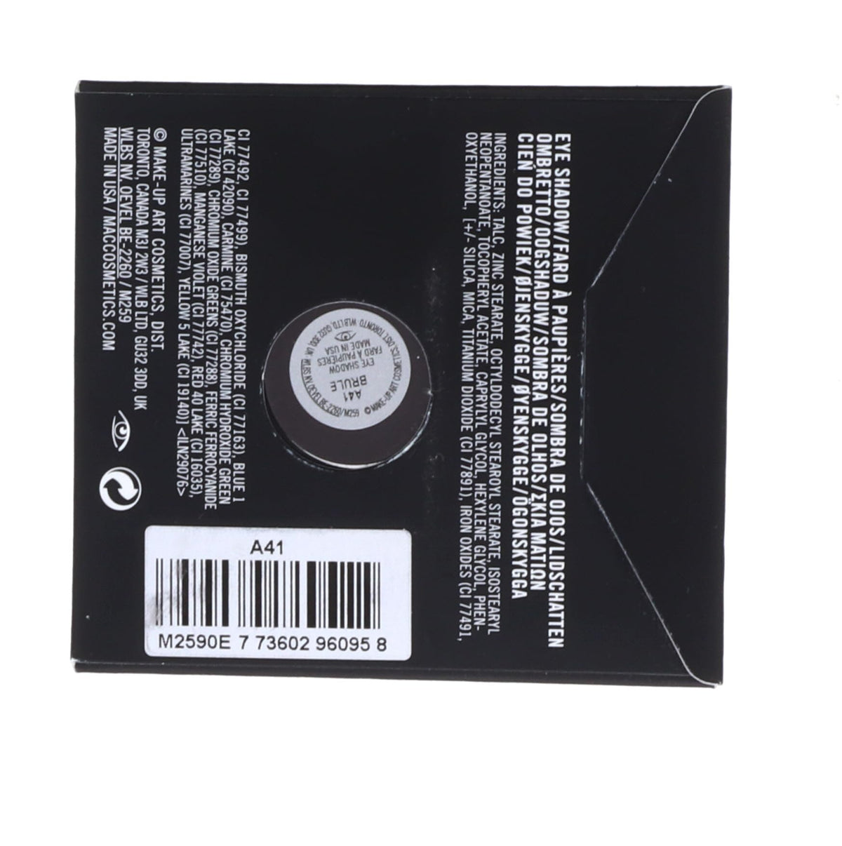 MAC Pro Pan refill Brule in a compact palette ready-to-use