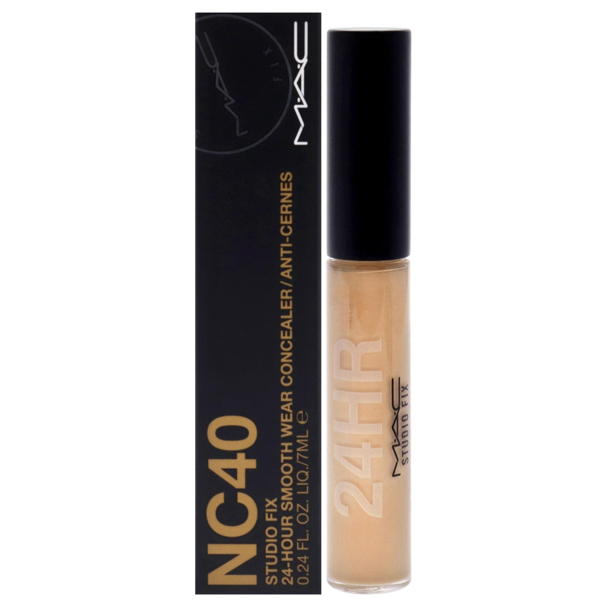 MAC Studio Fix 24-Hour Concealer NC40 tube with applicator for precise coverage