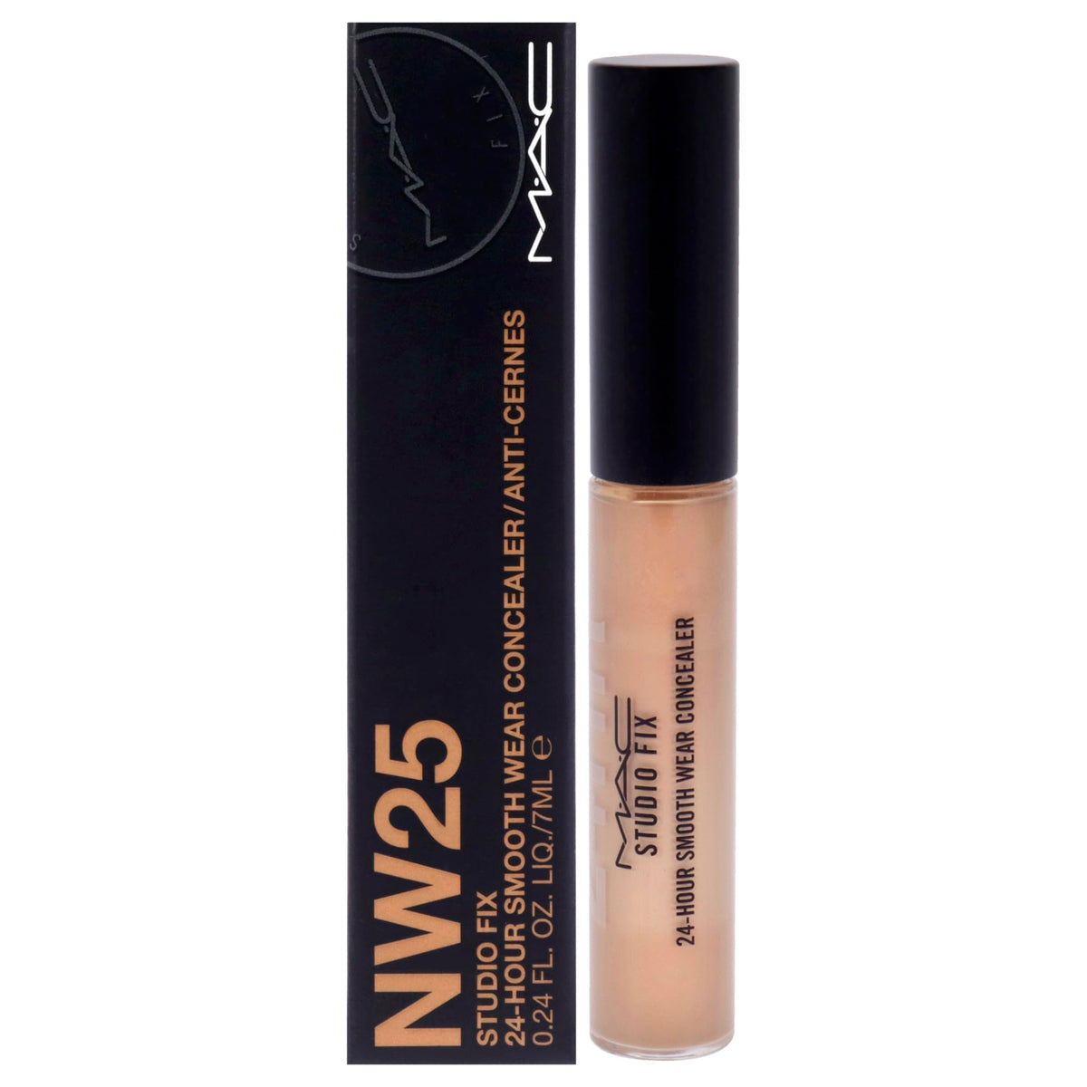 MAC Studio Fix 24 Hour Concealer NW25 bottle delivering long-wear, seamless coverage.