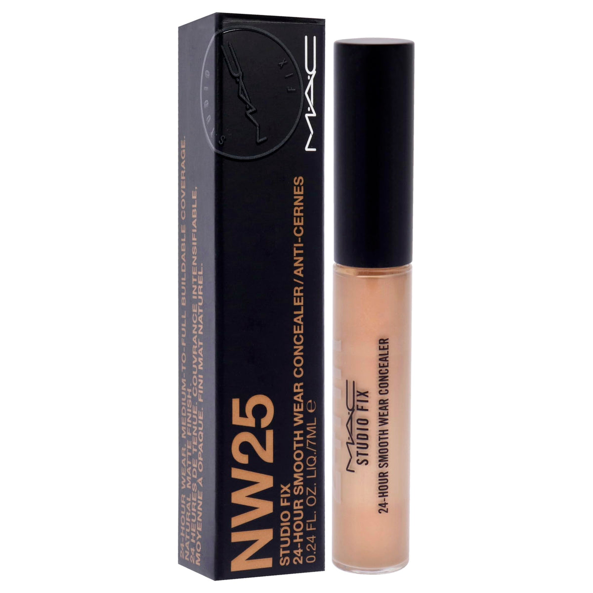 MAC Studio Fix concealer sponge-tip applicator enables precise, quick touch-ups.