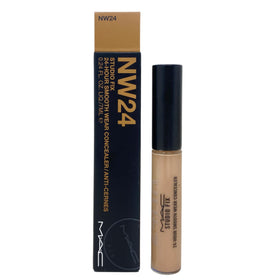 MAC Studio Fix NW24 bottle showing rosy beige shade and matte finish.