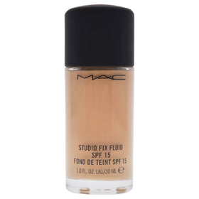 MAC NC37 shade swirled on skin for warm neutral undertones