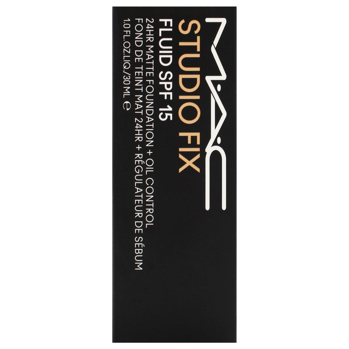 MAC Studio Fix Fluid SPF 15 application with brush demonstrates seamless blending.