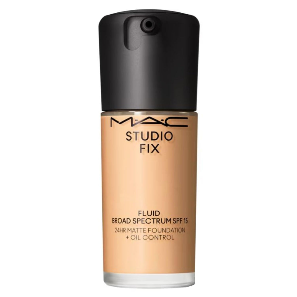 MAC Studio Fix Fluid Foundation in C40 bottle provides oil control and natural finish for light beige skin