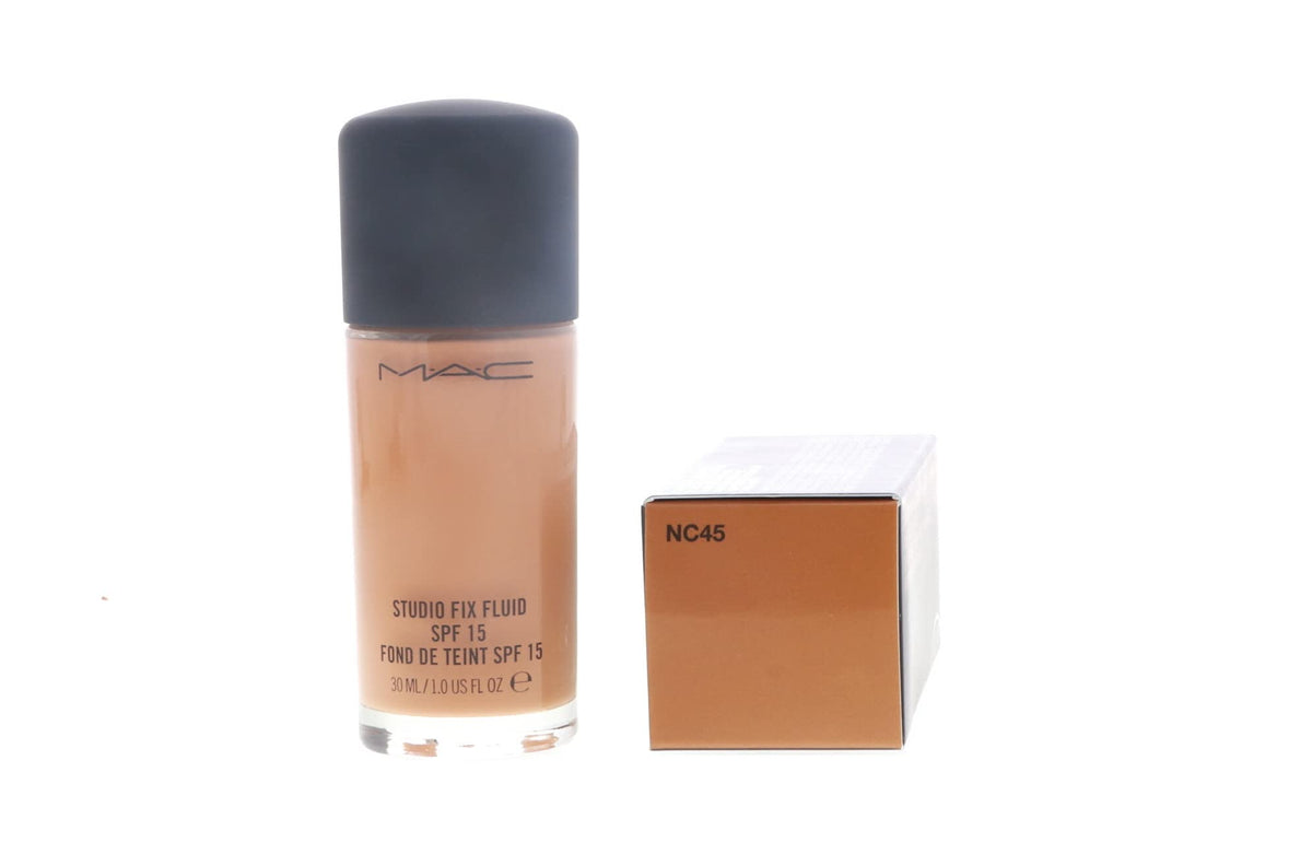 MAC Studio Fix Fluid swirl texture on skin sample showing buildable coverage