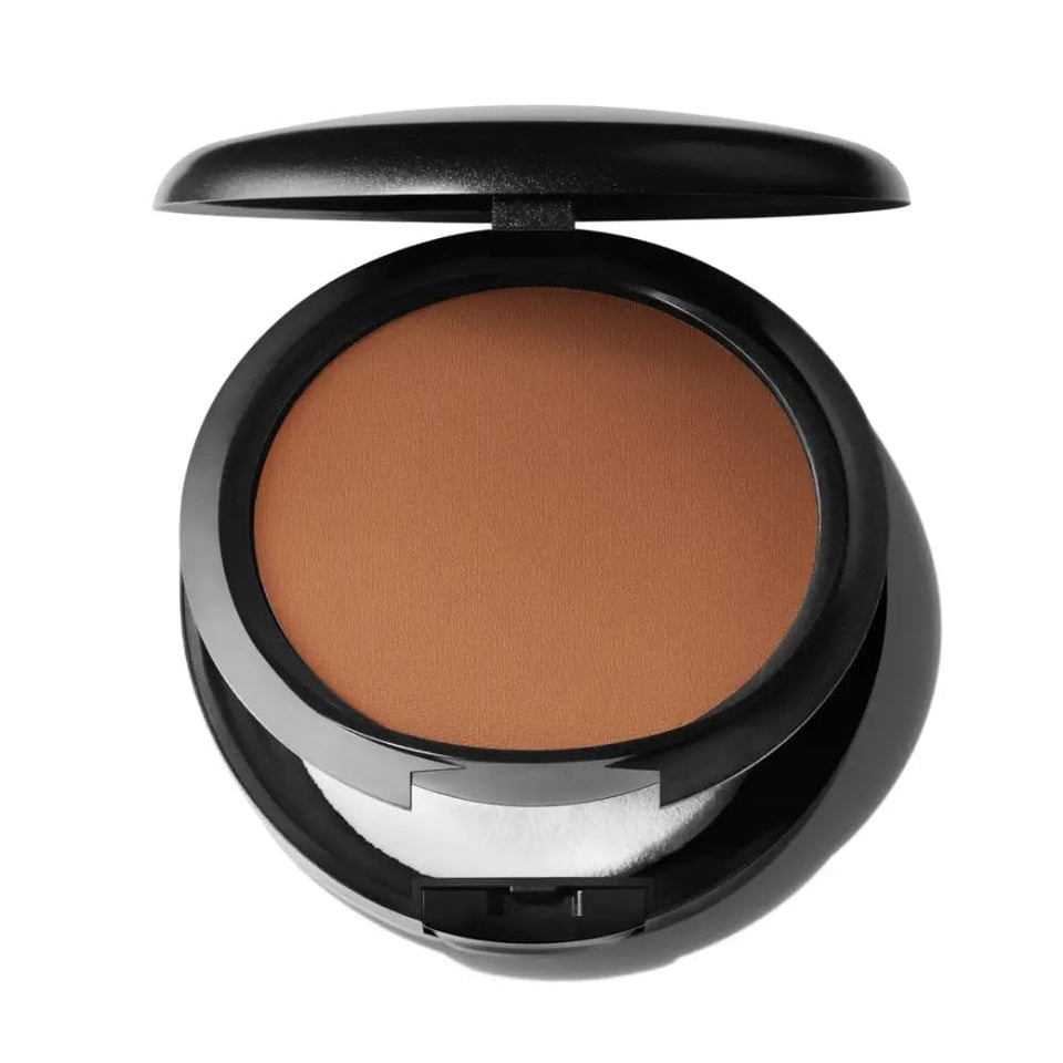MAC Studio Fix Powder Foundation NW58 compact for a long-lasting matte finish.