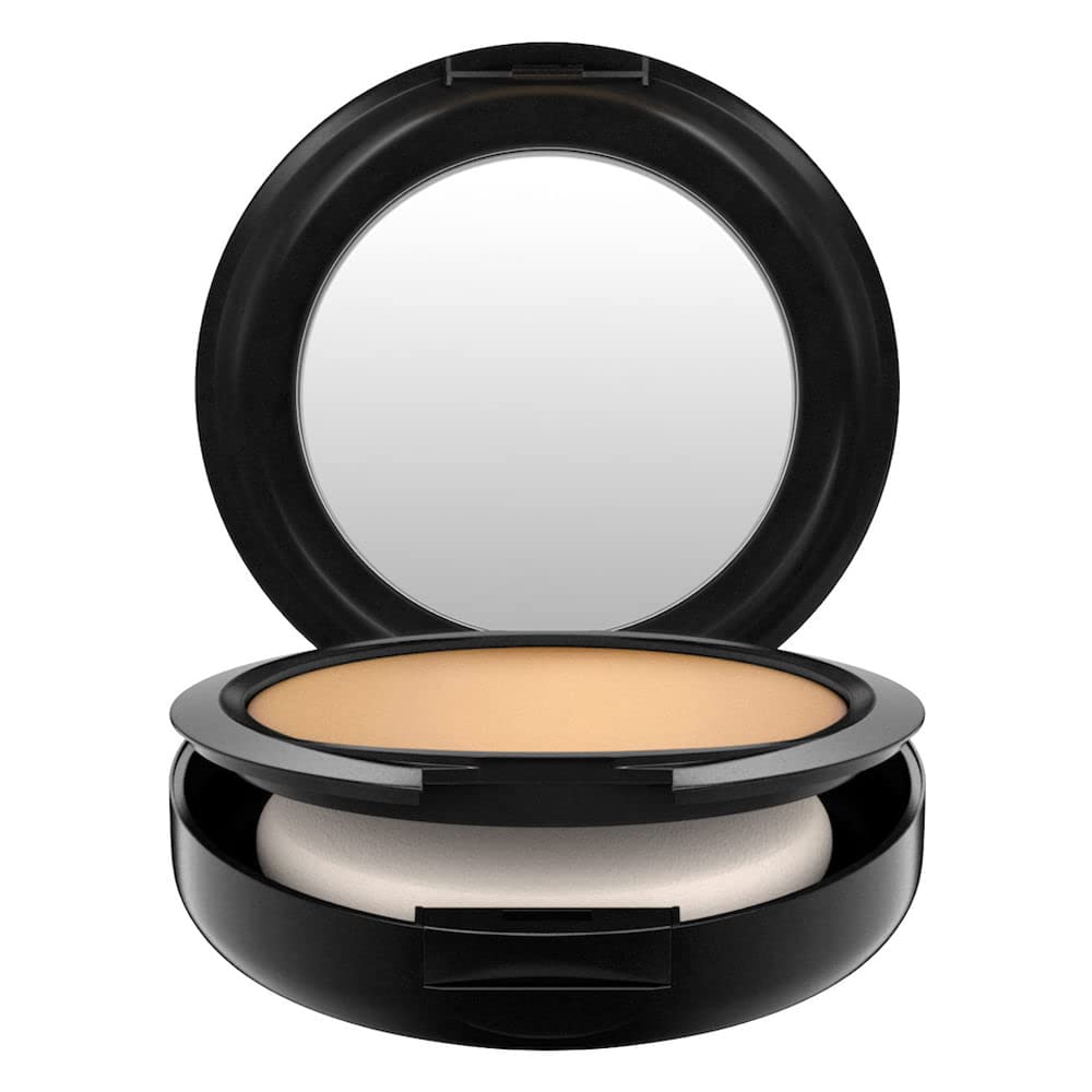 MAC Studio Fix Powder Plus Foundation C40 bottle front with matte oil-control finish.