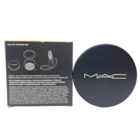 MAC Studio Fix NC25 application swirl shows easy blend and coverage.