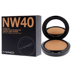 MAC Studio Fix Powder Plus Foundation NW40 helps minimize visible pores