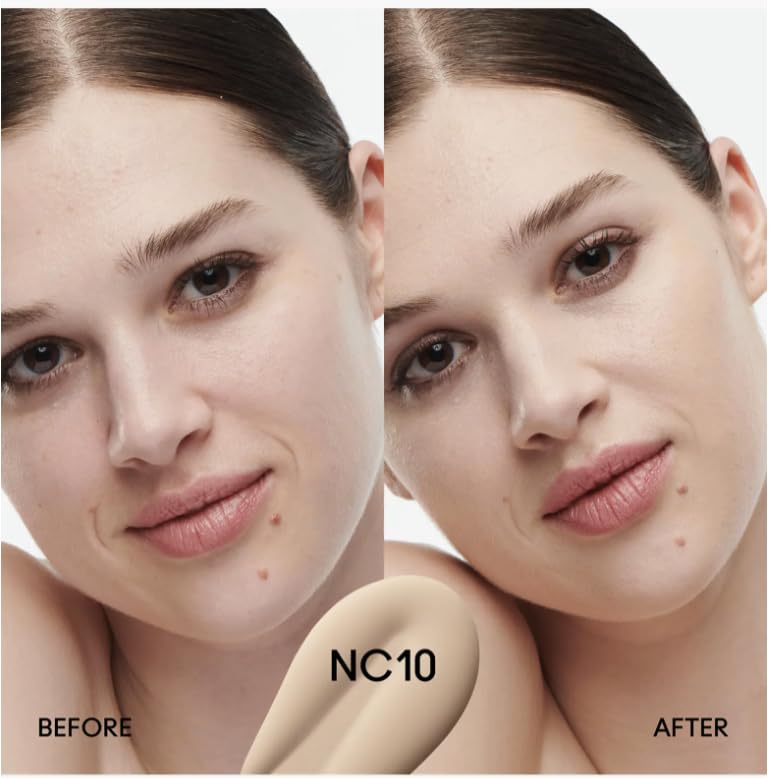 MAC Studio Radiance Serum Powered Foundation NC10 texture details for smooth application