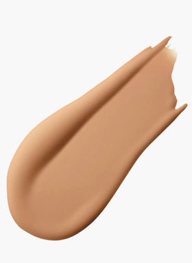 MAC Studio Radiance Serum-Powered Foundation NC27 swatch on skin demonstrating radiance and blendable coverage.