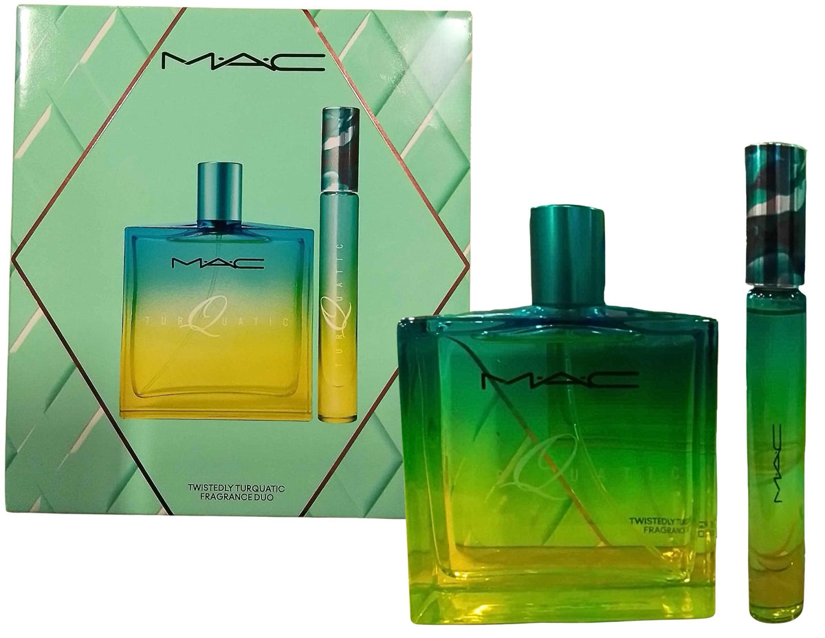 MAC Twistedly Turquatic travel spray for on the go fragrance.
