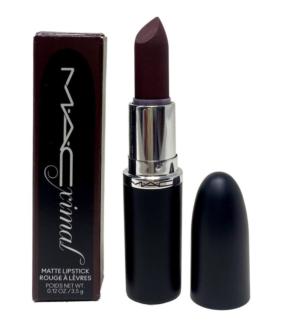 MAC Ximal Matte Lipstick 692 Mixed Media Matte outer pack shows creamy color for easy wear.