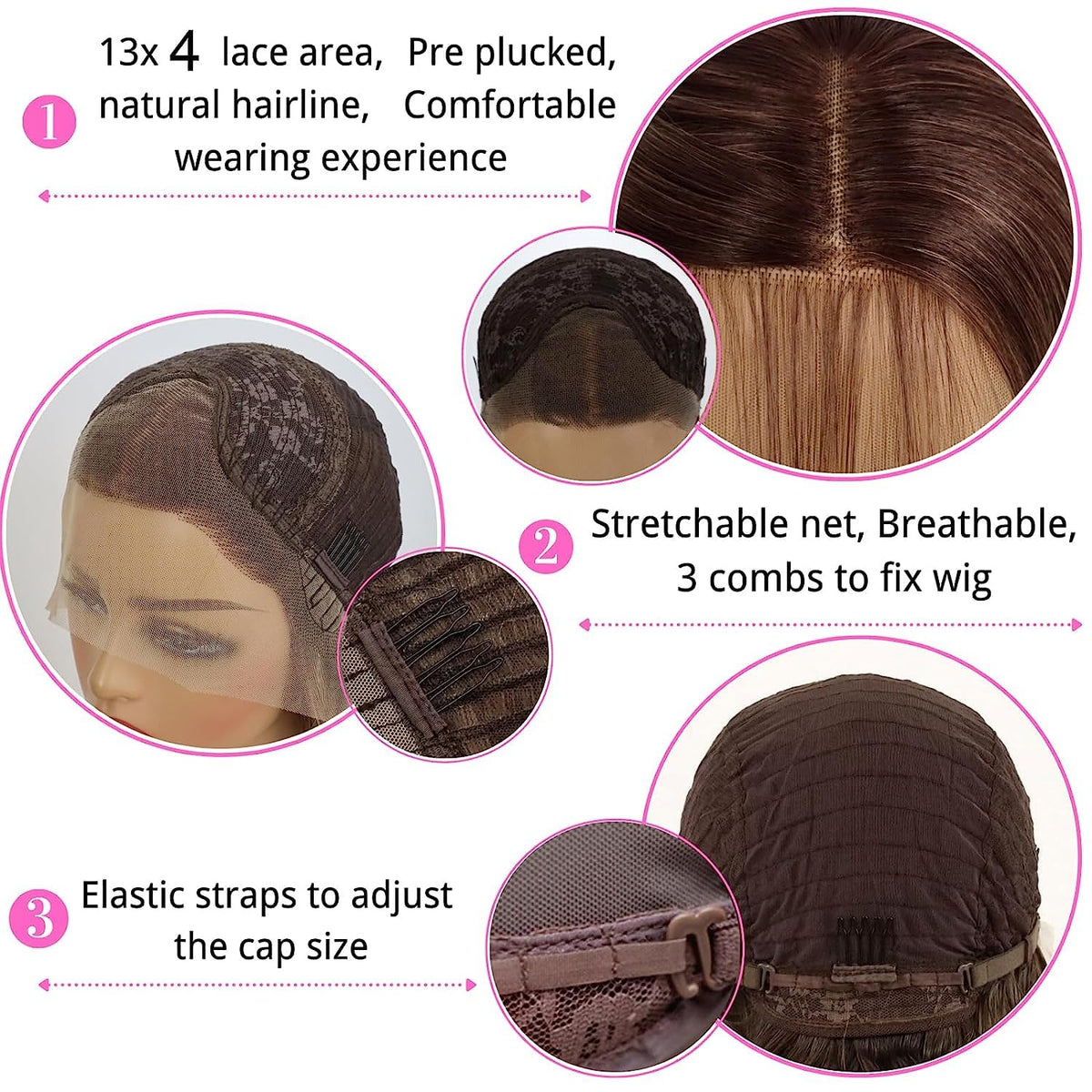 MACA BAKA glueless lace front wig for quick wear and removal