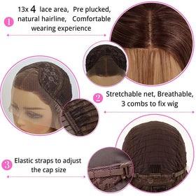 MACA BAKA glueless lace front wig for quick wear and removal
