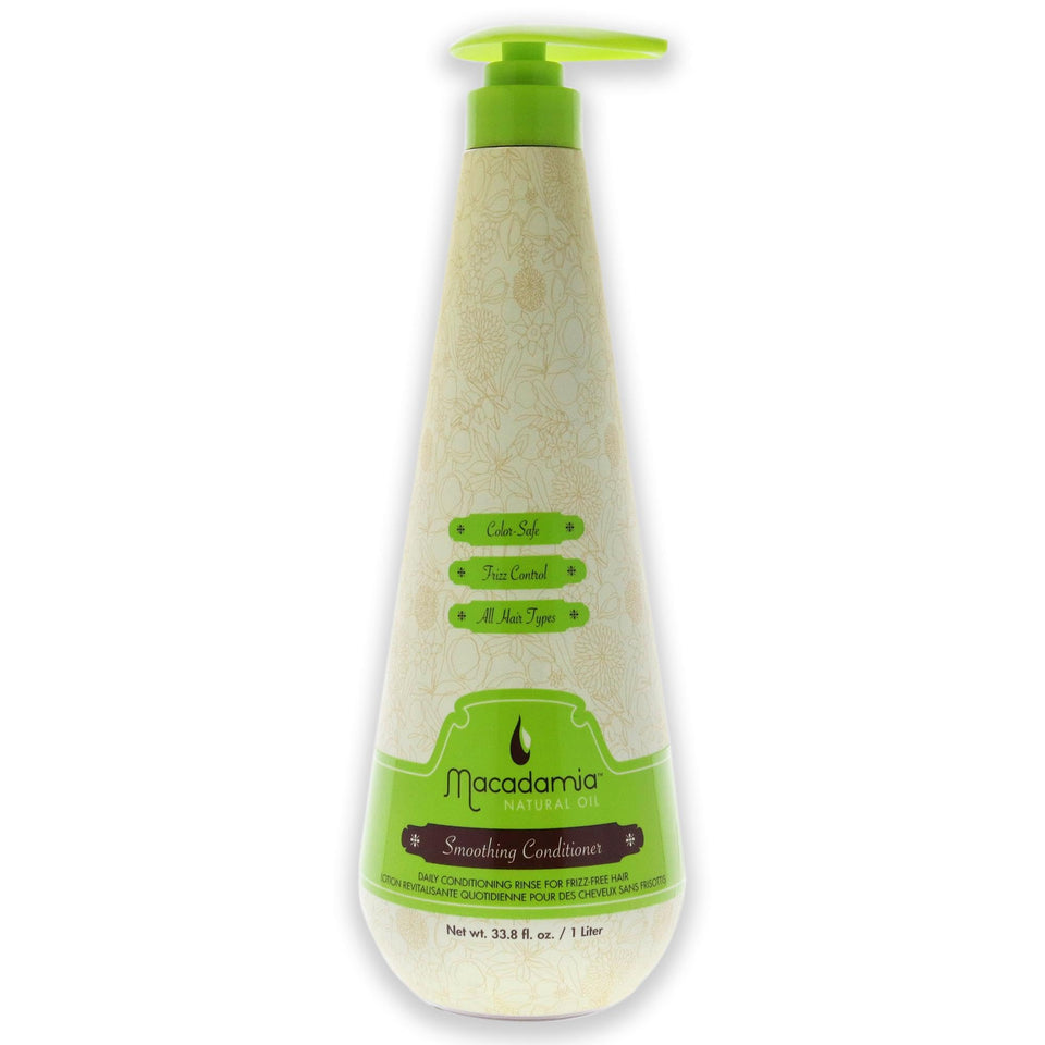 Macadamia Natural Oil Smoothing Conditioner pump bottle for easy daily use and frizz control.