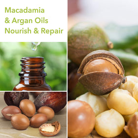 Wet hair being cleansed with Macadamia Professional Ultra Rich Shampoo.