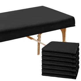 Macarrie 6-pack massage table sheets stacked for quick replacement between sessions.