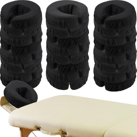 Macarrie face cradle covers in black for hygienic studio sessions
