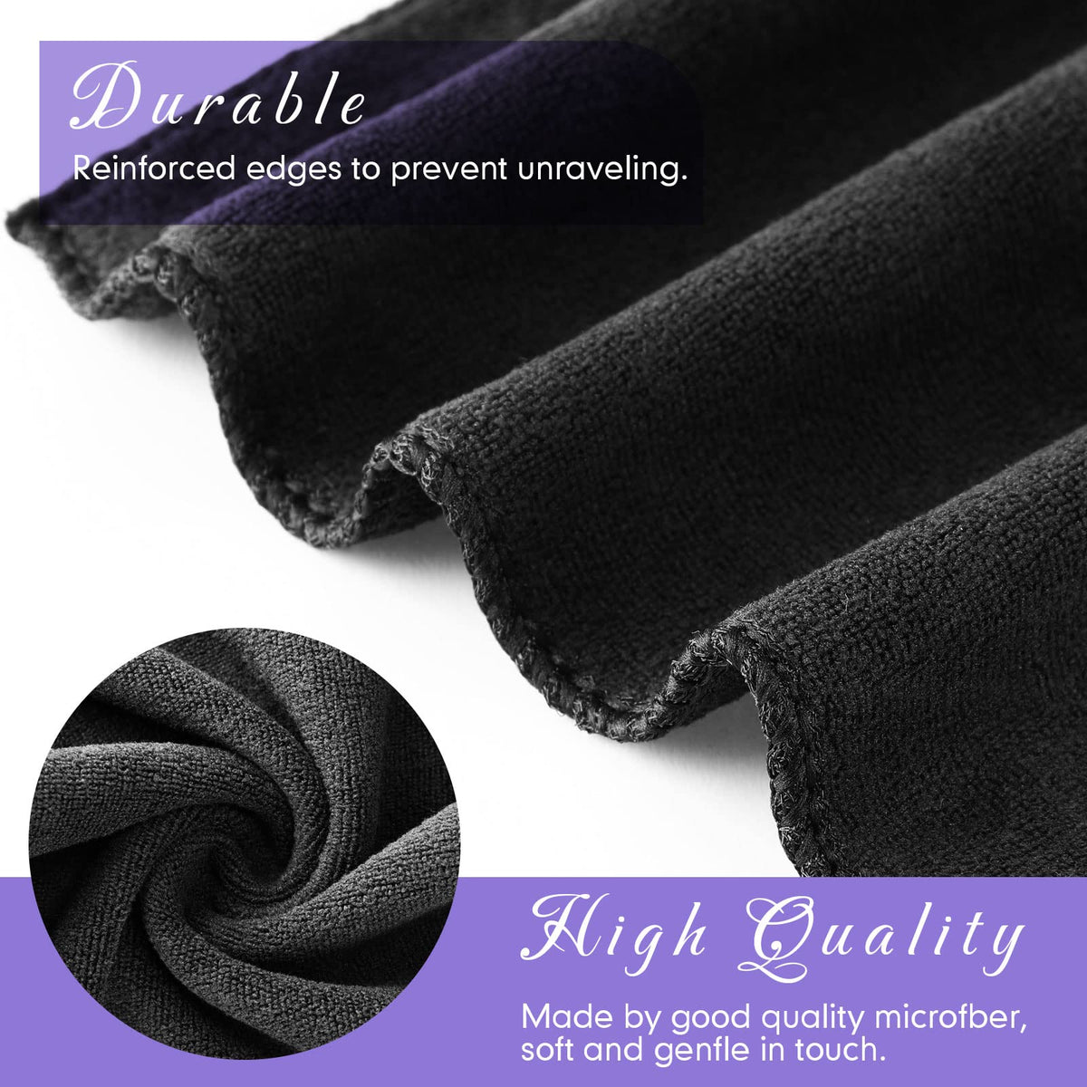 Macarrie makeup towels shown at 12x12 inch size for daily use.