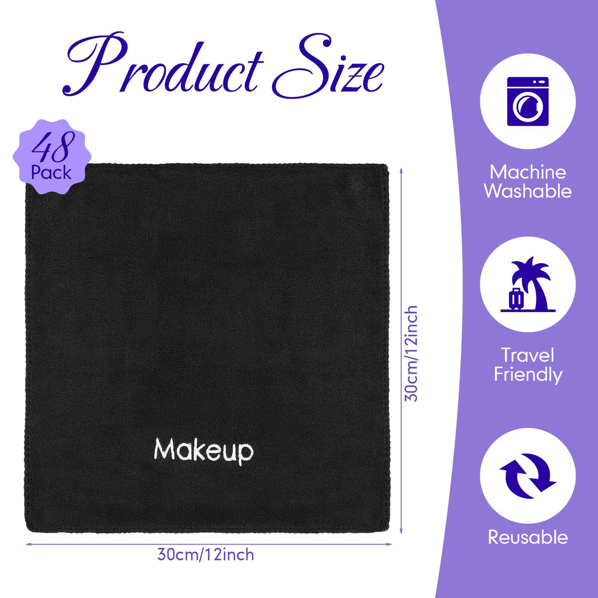 Macarrie makeup towels with soft microfiber texture for skin-friendly cleansing.