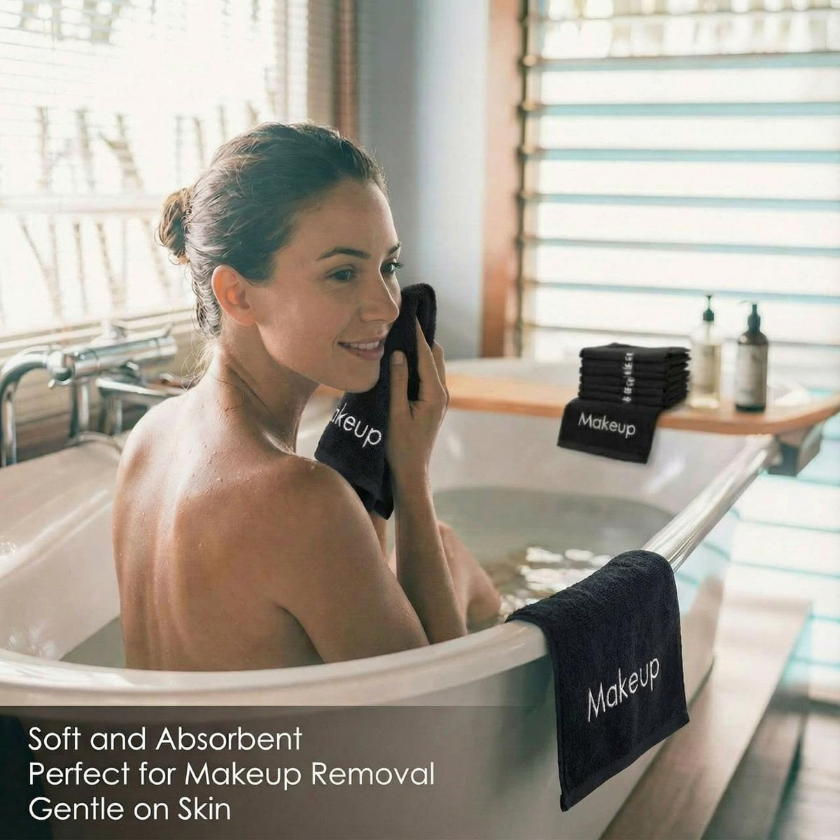 Macarrie makeup towels feature reinforced edges for lasting use.