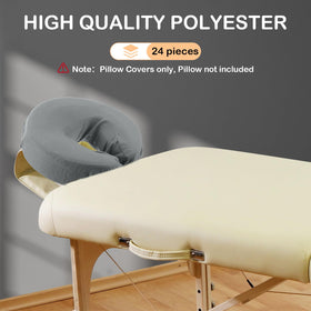 Macarrie reusable massage headrest cover gray for quick changes between clients.