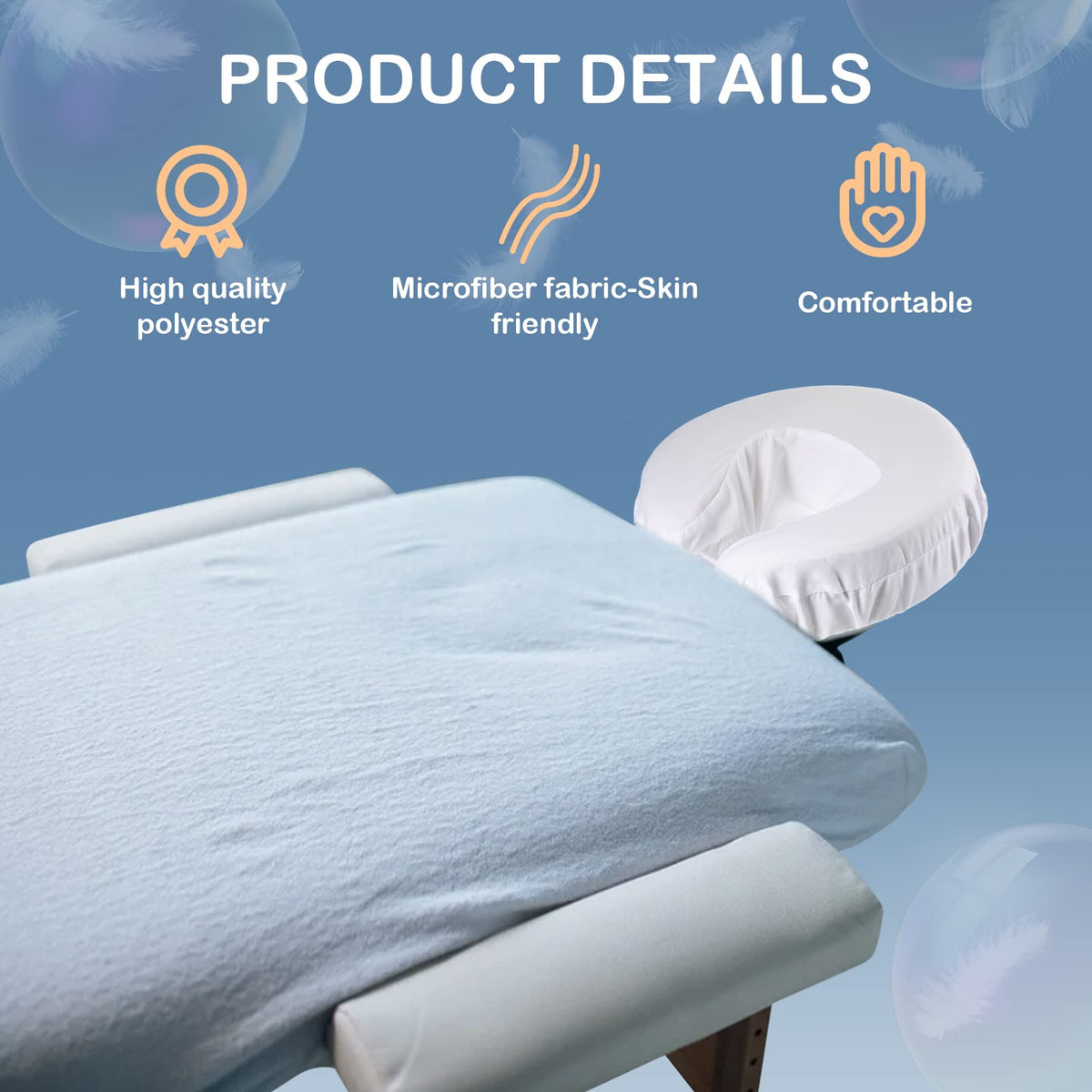 Macarrie salon headrest covers suited for beauty and massage settings