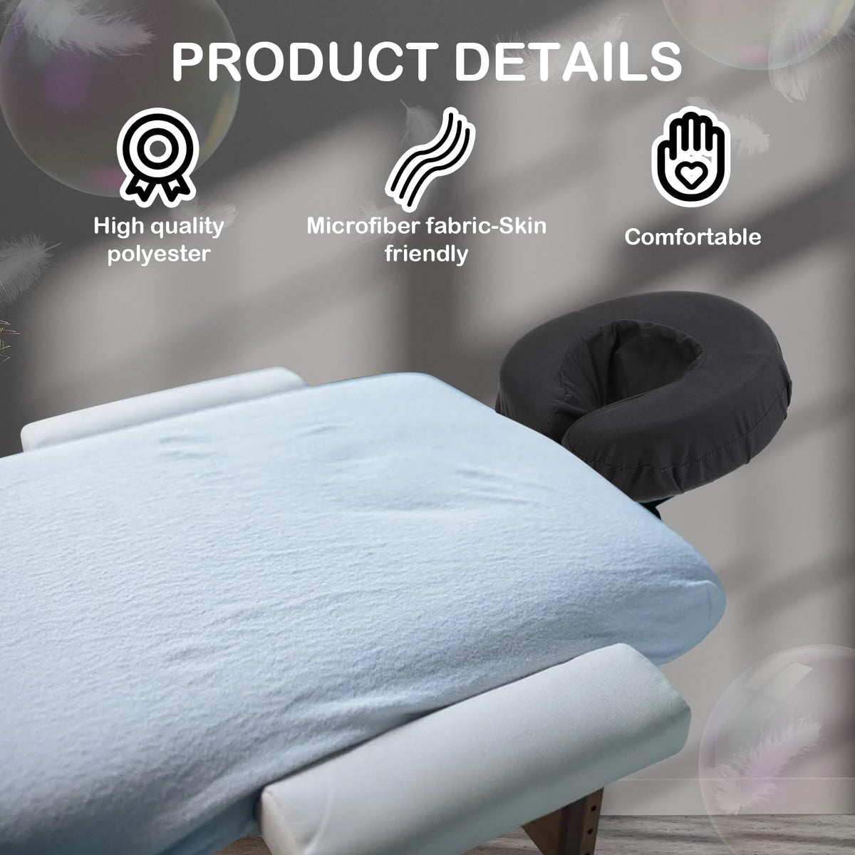 Macarrie soft microfiber fabric ensuring gentle client touch