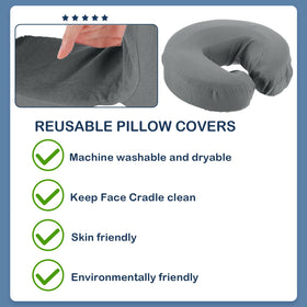 Macarrie spa headrest cover gray suited for beauty salons and at-home treatments.