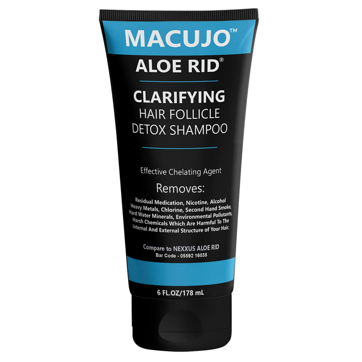 Macujo Aloe Rid original formulation close-up supports thorough cleansing.