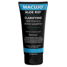 Macujo Aloe Rid original formulation close-up supports thorough cleansing.
