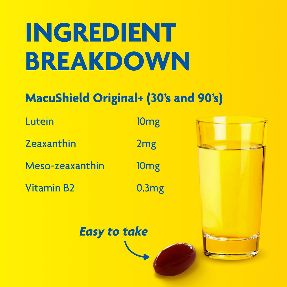 Softgel capsules of MacuShield ConfettiWow ready for daily use