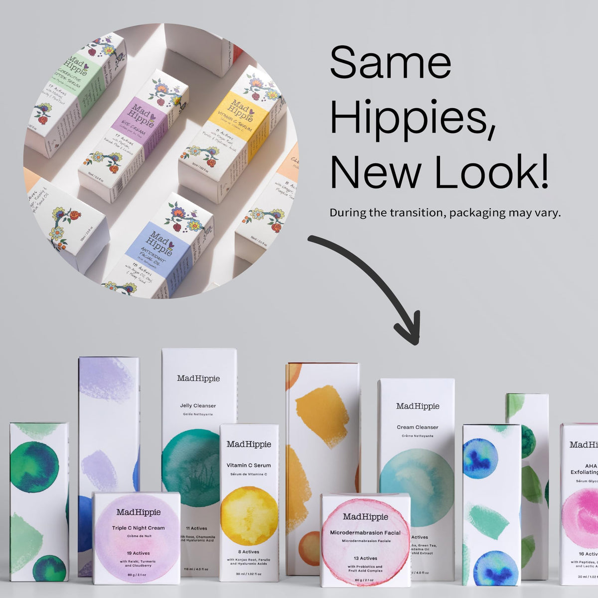Mad Hippie AHA Exfoliating Peel tube showing gentle resurfacing for smoother skin