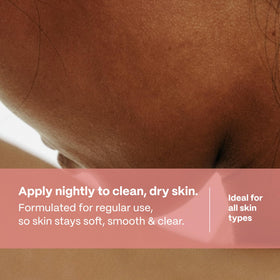 Close-up of refreshed, smooth-looking skin after using Mad Hippie serum.