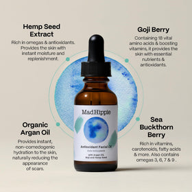Mad Hippie antioxidant facial oil with sea buckthorn for brightening skin
