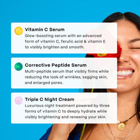 Mad Hippie Corrective Peptide Serum travel size minimizes pores and firms skin.