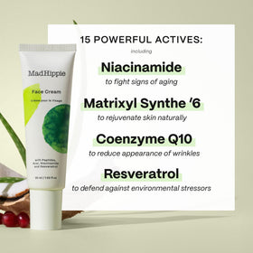 Mad Hippie jojoba oil ingredient shot showing nourishing cleansing benefits.
