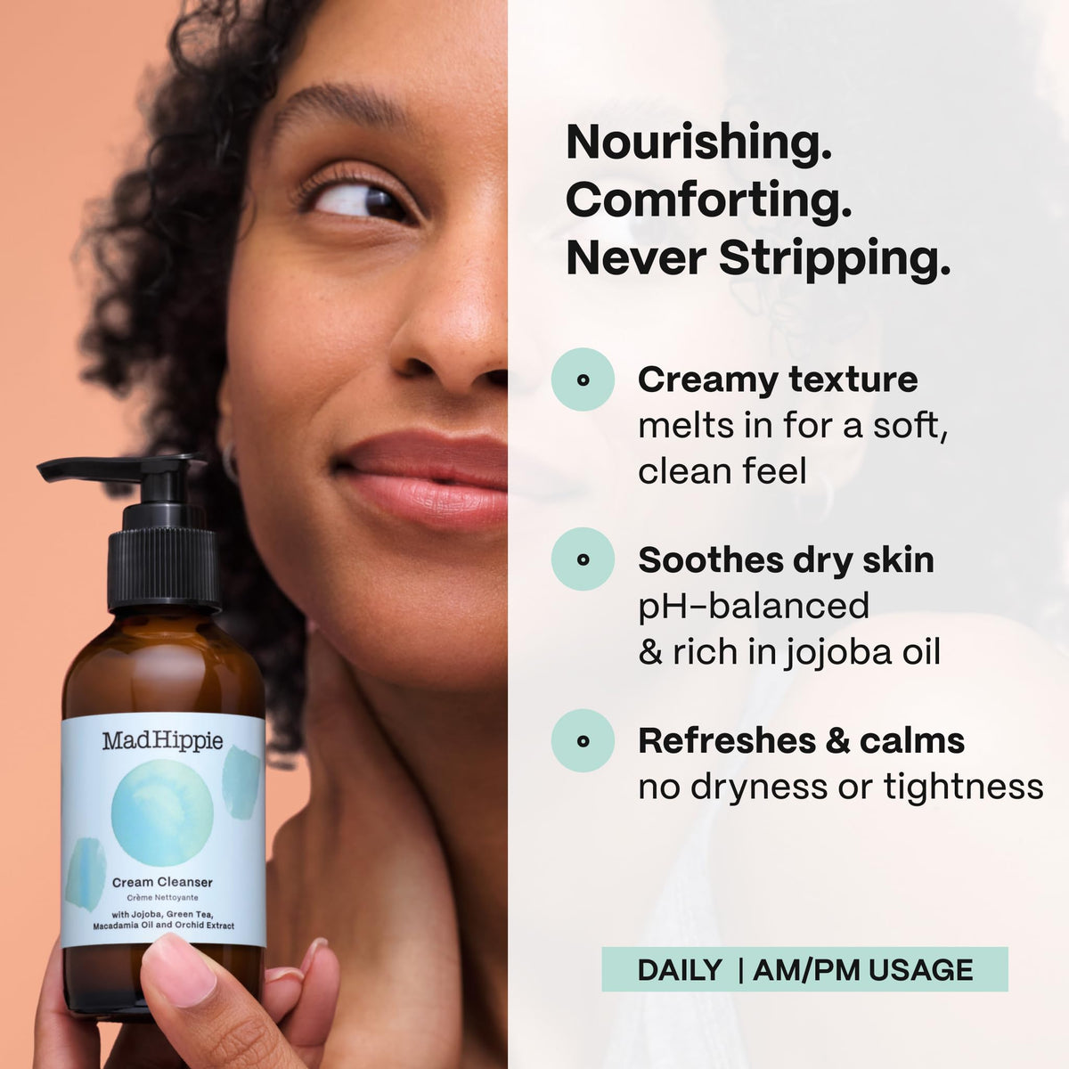 Mad Hippie packaging box display for a clean, vegan skincare routine.